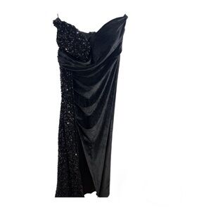 Elegant Maxi Black Evening Dress